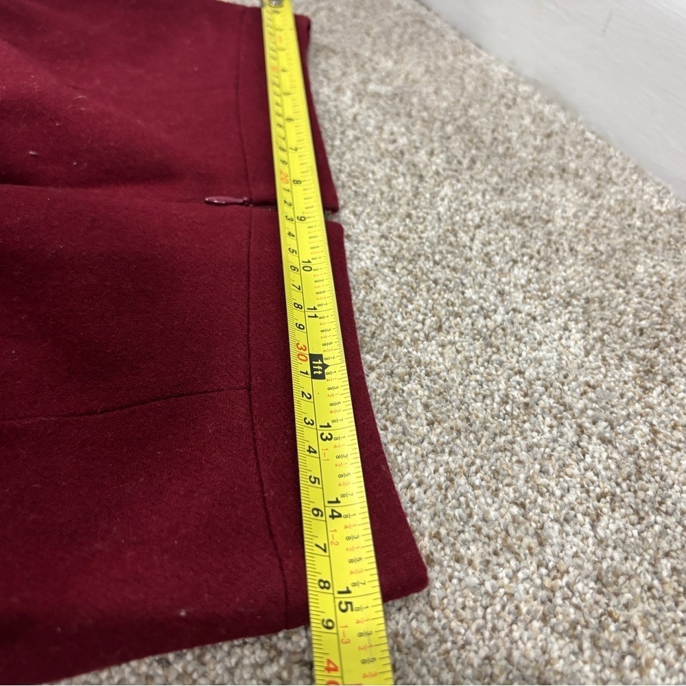 Ann Taylor LOFT Burgundy Maroon Skirt Size 2 Lined Zippers Front - Picture 12 of 13